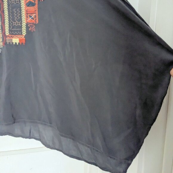 Johnny Was Biya Embroidered Boho Sleeveless Drape Oversize Tunic Size XS/S/M/L - Picture 3 of 7